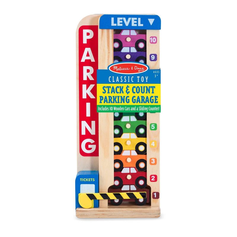 Melissa &#38; Doug Stack &#38; ct Wooden Parking Garage With 10 Cars, 4 of 10