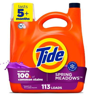 Tide Laundry Detergent Spring Meadow HE Liquid Laundry Soap