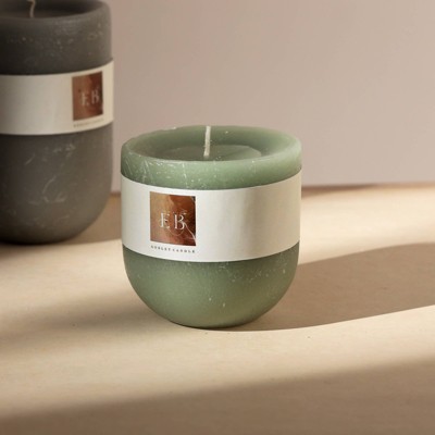 FONTOI Goblet Pillar Candle, Wax Candle for Home Decor, Warm Glow for Relaxation, Celebrations & Everyday Use, Green, 3.94"*3.94"*3.94"