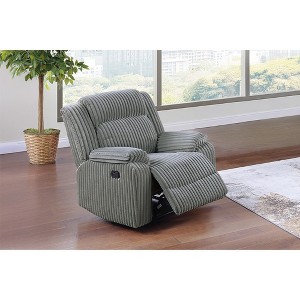 Corduroy Motion Recliner Chair with Plush Seat and Fur-Like Texture - 1 of 4