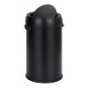 GAOMON 65L/17Gal Heavy Duty Brushed Stainless Steel Outdoor Trash Can, Large Kitchen Round Swing Top - 2 of 4
