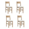 CAVINAS Dining Table Set for 4 Kitchen Table Farmhouse Counter Height Kitchen Table Set with 4 Upholstered Dining Chairs for Small Places - 2 of 4