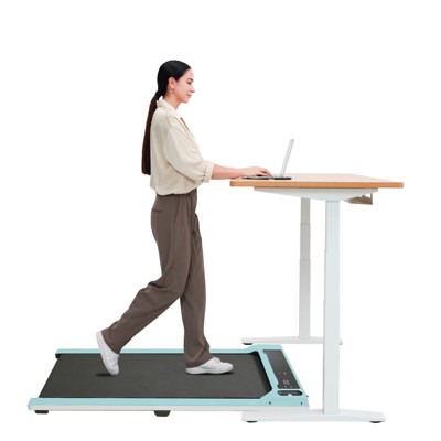VisioGear Walking Pad Treadmill, Portable Small Under Desk Treadmills for Home and Office, Blue & Black, 49.41"*20.47"*4.92"