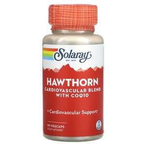 Solaray Hawthorn Cardiovascular Blend with COQ10, 90 VegCaps - 1 of 2