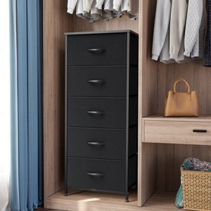 Crestlive Products Vertical Dresser for Bedroom Storage Tower With Steel Frame Wood Top Easy Pull Fabric Bins - 1 of 4