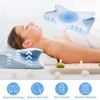 NewHome"Ergonomic Memory Foam Pillow for Neck Pain Relief - Contour Orthopedic Support for All Sleepers"Blue&White - 2 of 4