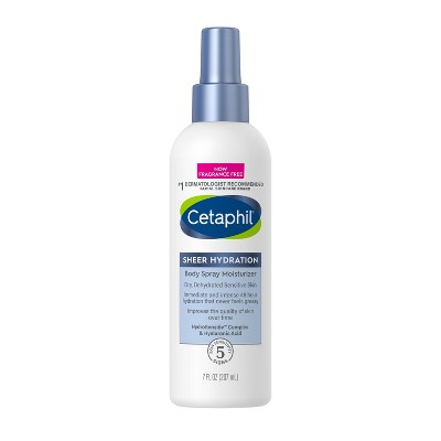 Cetaphil Sheer Hydration Body Spray Fragrance Free Moisturizer - 7 fl oz