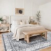 Boho Floral Washable Rug - Faux Lambskin Velvet with Non-Slip Backing for Living Room, Bedroom, Kitchen - 2 of 4