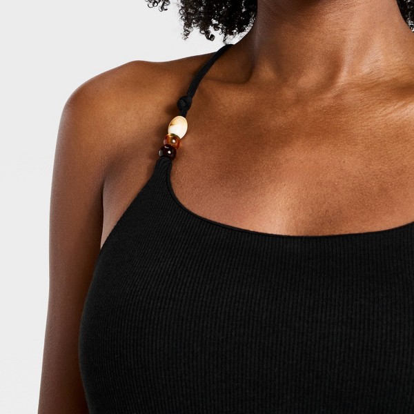 Top de tirantes con cuentas y acanalado para mujer - A New Day™ 4