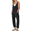 EXLURA Womens High Roller Denim Bib Jumpsuits Casual Loose Overalls Baggy Jeans Romper with Pockets Outfits - 2 of 4
