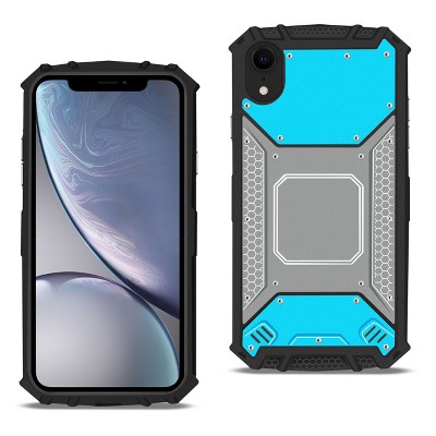 Reiko Apple iPhone XR Metallic Front Cover Case in Blue & Gray