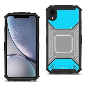 Reiko Apple iPhone XR Metallic Front Cover Case in Blue & Gray - 1 of 4