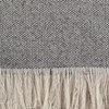 Gray Herringbone Pattern Fringe Throw Blankets (50"x60") - Saro Lifestyle - image 3 of 3