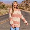 Women's Crochet Knit Puff Sleeves Jacquard Sweater - Cupshe - 4 of 4