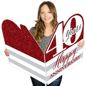 Big Dot of Happiness We Still Do - 40th Wedding Anniversary - Happy Anniversary Giant Greeting Card - Big Shaped Jumborific Card - 1 of 4