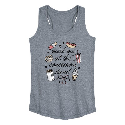 Women's - Instant Message - Meet Me Concession Stand Graphic Racerback Tank