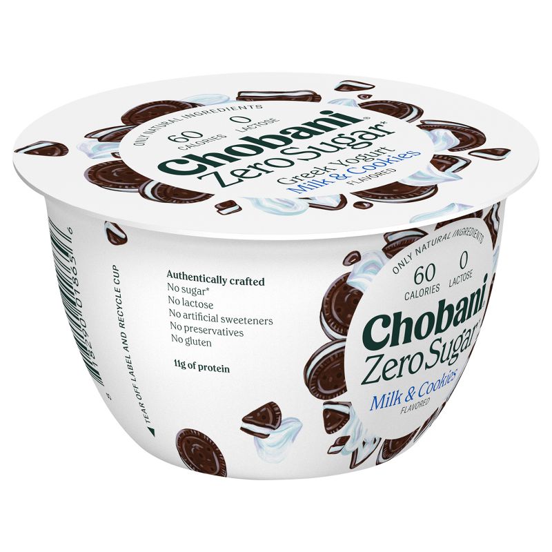Chobani Zero Sugar Milk &#38; Cookies Greek Yogurt - 5.3oz, 3 of 15