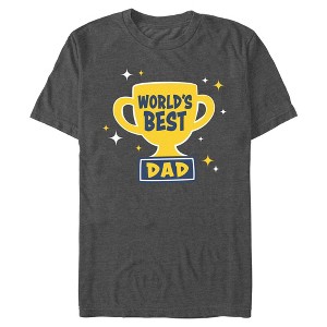 Mens Lost Gods Trophy World's Best Dad T Shirt - 1 of 4