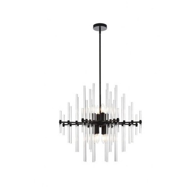 Elegant Lighting Sienna 8 - Light Pendant in  Black