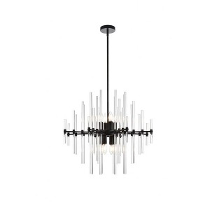 Elegant Lighting Sienna 8 - Light Pendant in  Black - 1 of 4