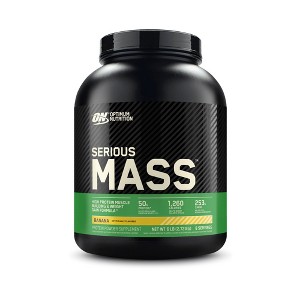 Optimum Nutrition, Serious Mass, 50g Protein Powder, Banana 6lb - 1 of 4