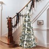 Whisen 6FT Snow Flocked Pop-Up Pre-Lit Christmas Tree with Warm White UL Lights and Pre-Decorated Ornaments - White - 2 of 4