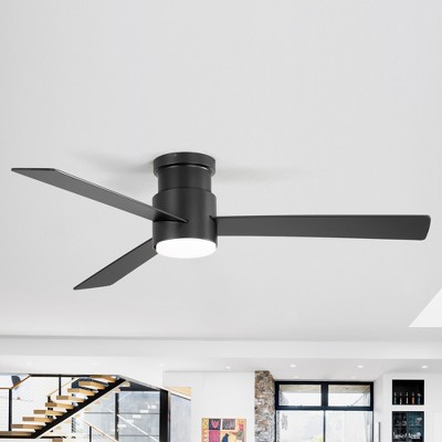 Airsurfer 52-inch 3-Blade Flush Mount Ceiling Fan with LED Light and Remote