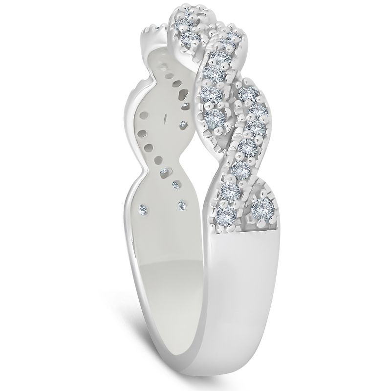 Pompeii3 1/4ct Diamond Infinity Wedding Ring 14K White Gold, 2 of 6