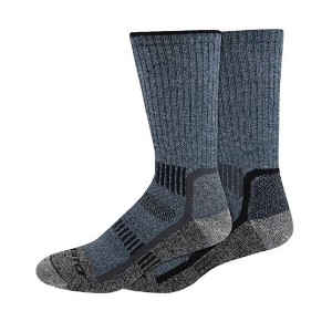 Dickies Men's Midweight Merino Wool Thermal Crew Socks 2pk - Blue Denim 6-12 - 1 of 4