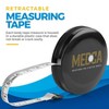 MEDca Body Measuring Tape, 4-Pack Dual-Sided Retractable Tapes for Body Fat & Fitness Tracking, Black - 2 of 4