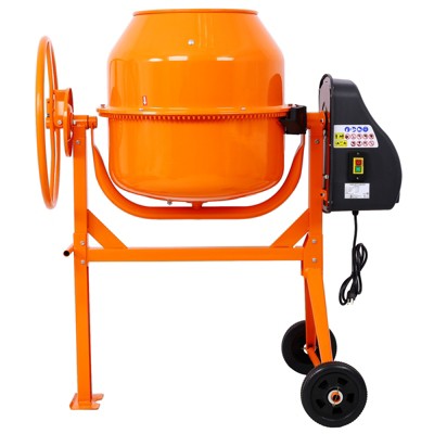 Cement Mixer, Electric Concrete Mixer, Heavy Duty Concrete Mud Mixer Tools, Portable Concrete Cement Mixer with Wheels and Stand for Mortar, Stucco