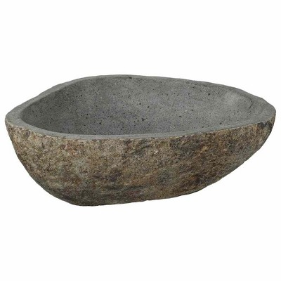 vidaXL Basin Light gray (38-45) x (30-35) x 15 cm River stone