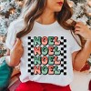 Simply Sage Market Women's Noel Checkered Stacked Short Sleeve Graphic Tee - 2 of 4