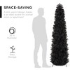 Best Choice Products Black Artificial Holiday Christmas Pencil Tree w/ Metal Base - 3 of 4
