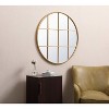 Elegant Lighting Metal windowpane mirror 36 inch in x 36 inch in Brass - 3 of 4