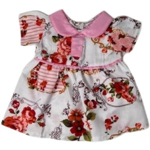 Doll Clothes Superstore Handmade Pink Flower Dress Fits 15-16 Inch Cabbage Patch Kid Dolls - 1 of 4