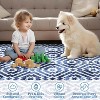 Modern Geometric Washable Area Rug,Low-Pile Non-Slip Non-Shedding Carpet for Living Room, Bedroom & Nursery - 4 of 4