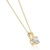 Pompeii3 3/8Ct Oval Natural Diamond Solitaire Pendant 14k White or Yellow Gold Necklace - 2 of 3