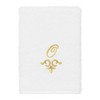 Linum Home Textiles 100% Turkish Cotton MONICA Gold Thread 3PC Embellished Towel Set - 4 of 4