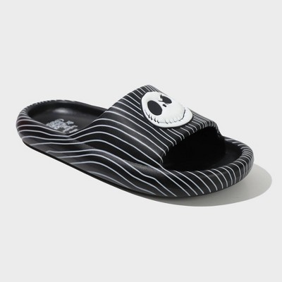 Men's Jack Skellington Nightmare Before Christmas Slides - Black 11