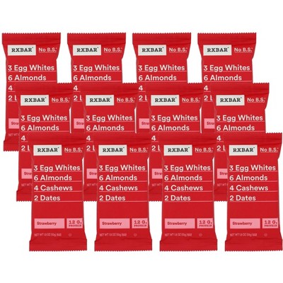Rxbar Strawberry Protein Bar - Case of 12/1.83 oz