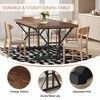 Lirago Brown 70.86" Farmhouse Dining Table Engineered Wood Metal Frame 31.49x70.86x29.52 6-Seater Kitchen Table - 4 of 4