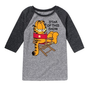 Boys' - Garfield - Star Of This Show Raglan Graphic T-Shirt - 1 of 4