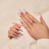 YEVYO Press On Nails Long - French Rhinestone Square Bling Glossy for Women and Girls On Fake Nails - Clear - 10 Pcs - 3 of 4