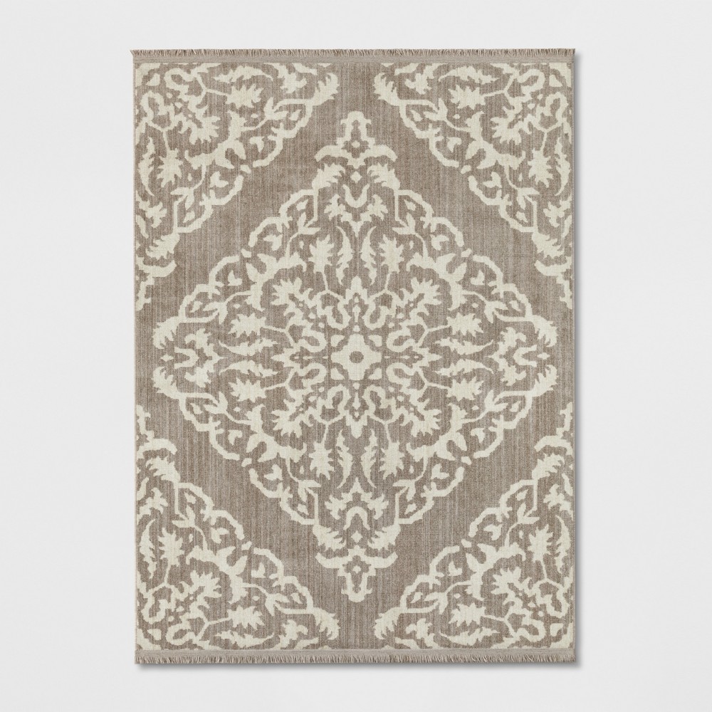 5'X7' Medallion Woven Area Rug Gray - Threshold™