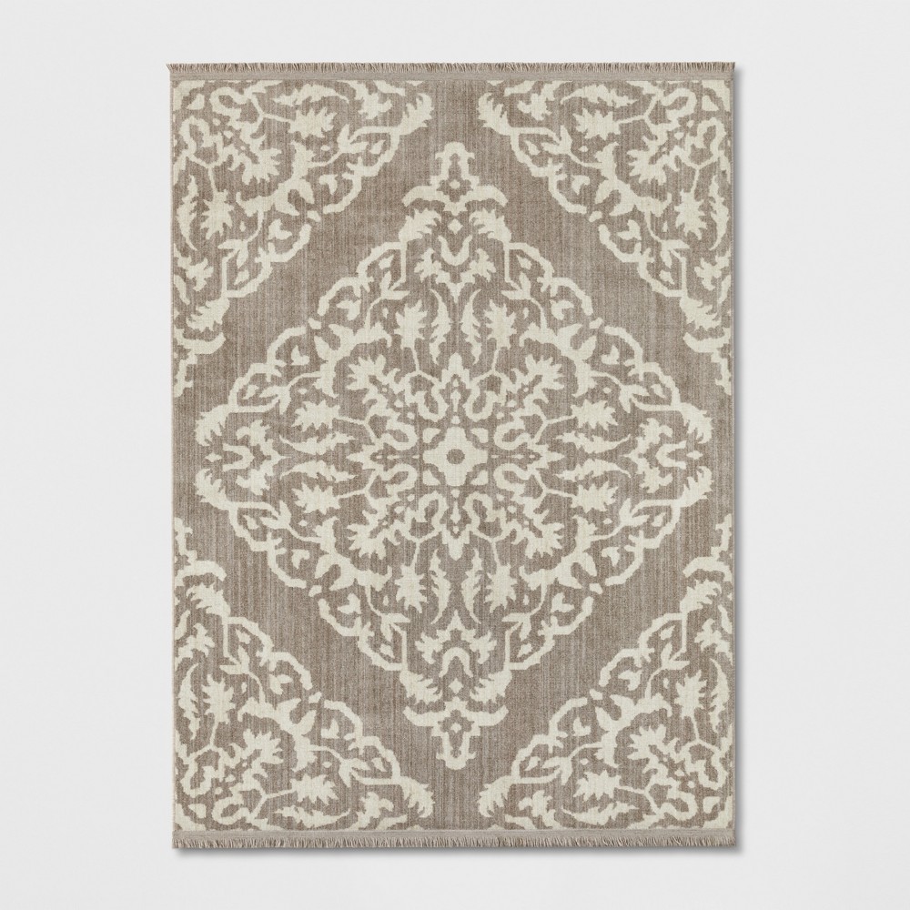 5'X7' Medallion Woven Area Rug Gray - Threshold™