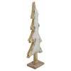 Northlight Wooden Tree With Faux Fur Christmas Decoration - 13.5" - Brown and White - 4 of 4