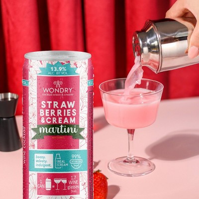 WONDRY Strawberries & Cream Martini Cocktail - 4pk/250ml