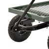 Juggernaut Carts GW3820-GR Heavy Duty Steel Frame 1000 Pound Load Capacity Outdoor Utility Garden Wagon with Pneumatic Tires, Green Finish - image 2 of 4