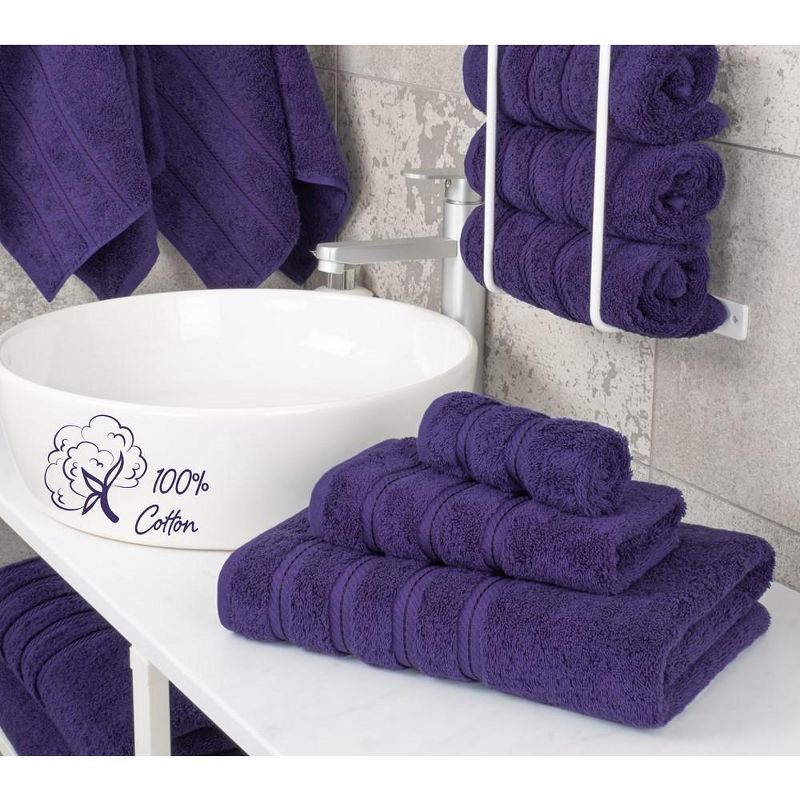 American Soft Linen 3 Piece Towel Set, 100% Cotton Bath Towels for Bathroom, 2 of 10